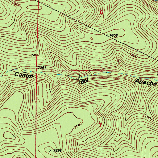 Topographic Map of Apache Spring, NM