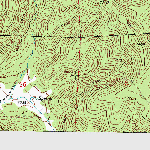 Topographic Map of Lurance Spring, NM