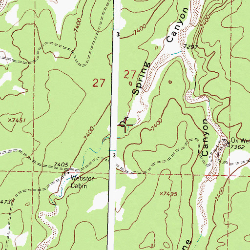 Topographic Map of Ox Spring, NM