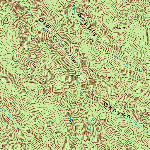 Topographic Map of Old Tank, NM