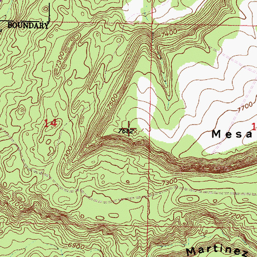 Topographic Map of Point Trick Tank, NM