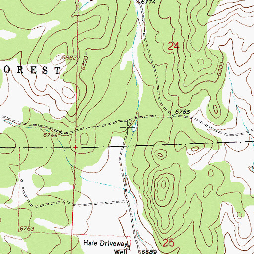 Topographic Map of Hale Tank, NM