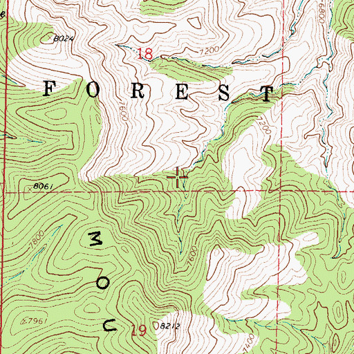 Topographic Map of Deer Spring, NM