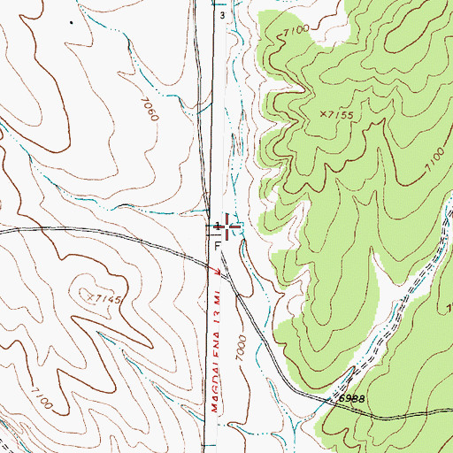 Topographic Map of South Tank, NM