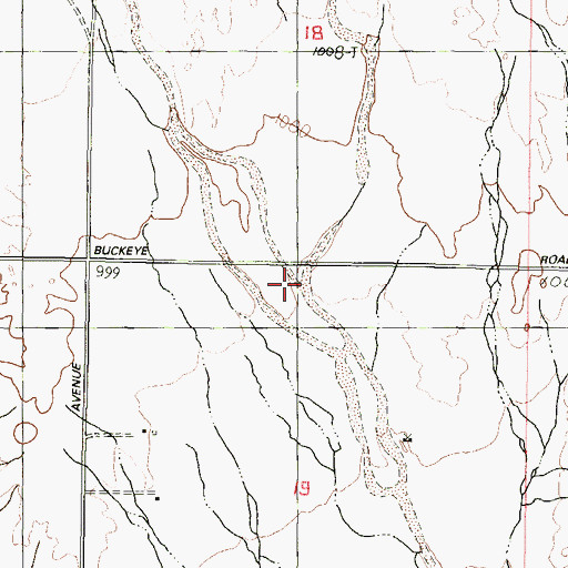 Topographic Map of Phillips Wash, AZ