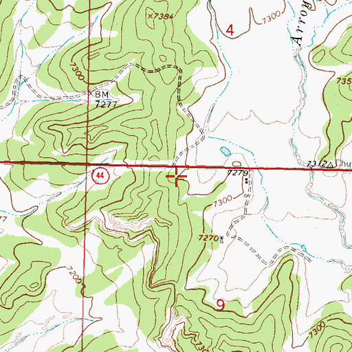 Topographic Map of Champe Tank, NM