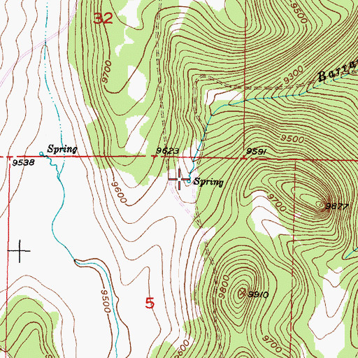 Topographic Map of La Jara Spring, NM