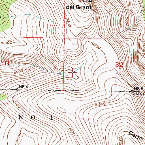 Topographic Map of Grant Spring, NM