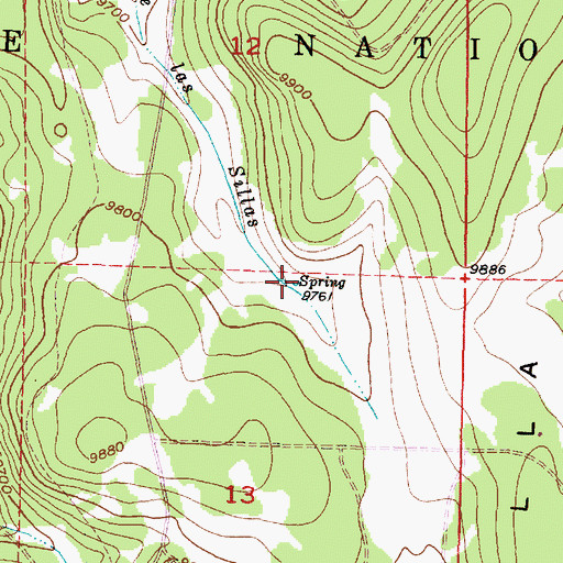 Topographic Map of Madrid Spring, NM