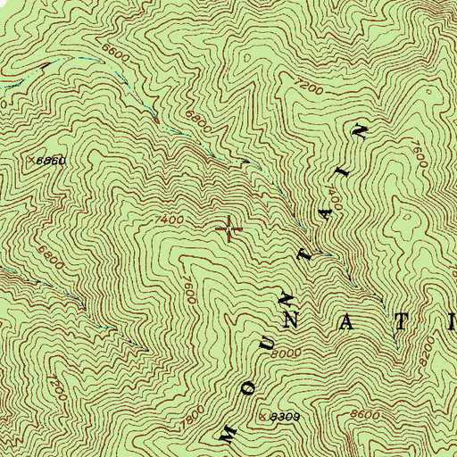 Topographic Map of Manzano Mountain Wilderness, NM