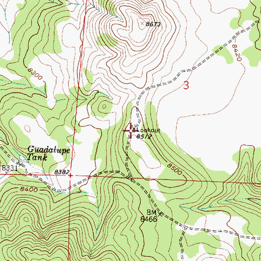 Topographic Map of Evans Well, NM