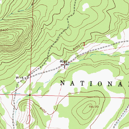 Topographic Map of Horse Pasture Stock Tank, NM