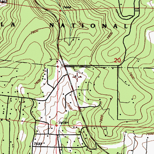 Topographic Map of Carolino Canyon Recreation Site, NM