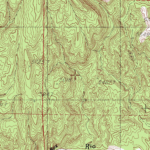 Topographic Map of Mule Canyon, NM