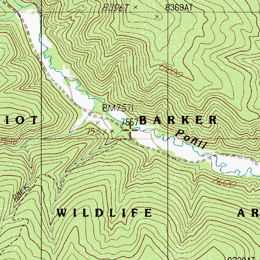 Topographic Map of Stern Post Office, NM