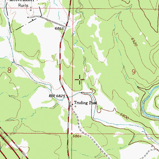 Topographic Map of Pecos National Historical Park, NM