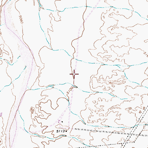 Topographic Map of Rio Chusca, NM