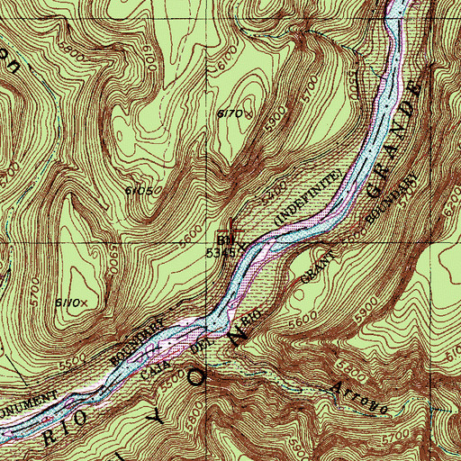 Topographic Map of Cochiti Frijoles Trail, NM