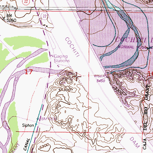 Topographic Map of Pueblo de Cochiti, NM