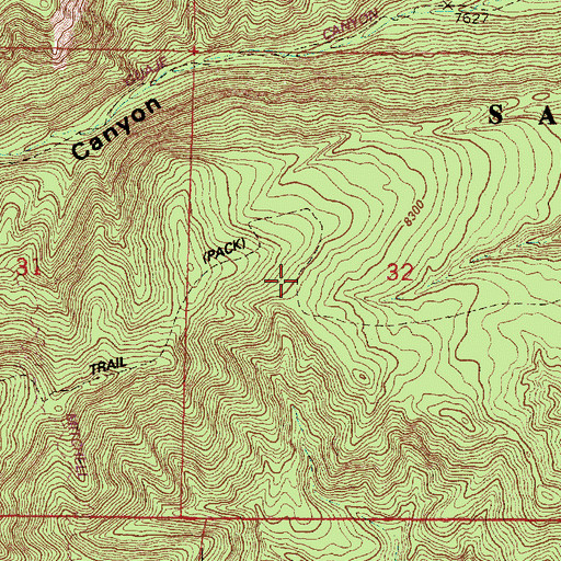 Topographic Map of Guaje Ridge Trail, NM