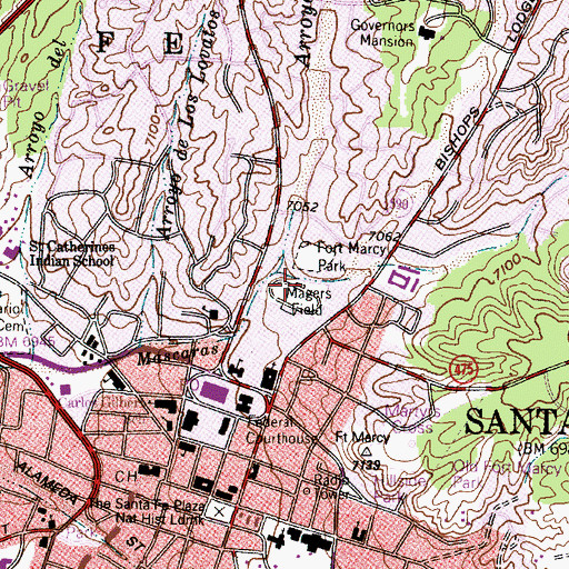 Topographic Map of Magers Field, NM