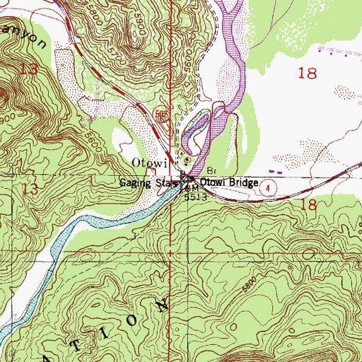 Topographic Map of Otowi Bridge, NM