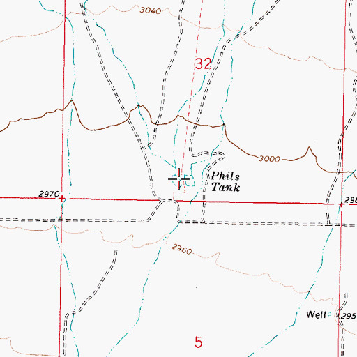 Topographic Map of Phils Tank, AZ