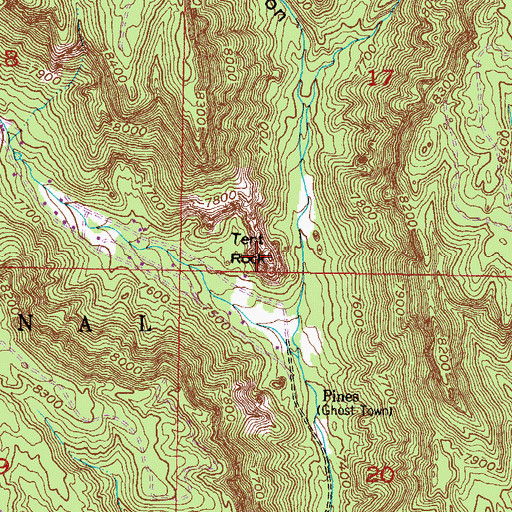 Topographic Map of Tent Rock, NM