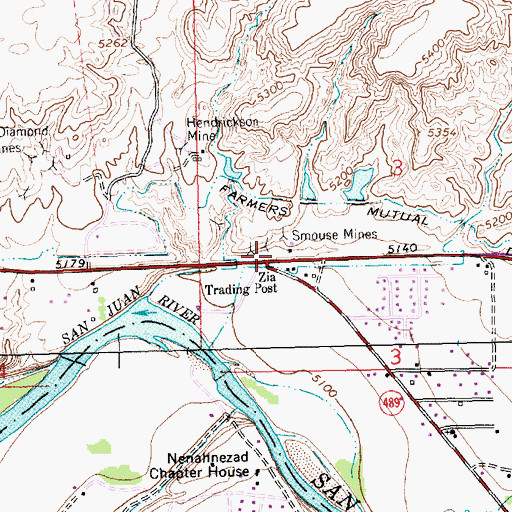 Topographic Map of Abbe Young Mine, NM
