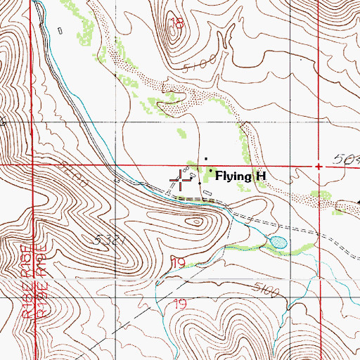 Topographic Map of Flying H Post Office (historical), NM