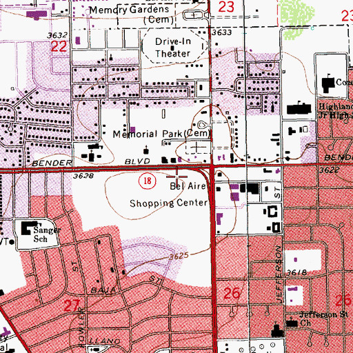 Topographic Map of Hobbs Post Office, NM