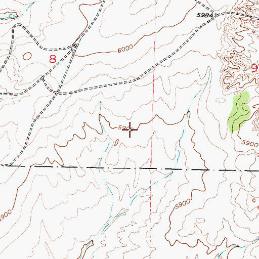 Topographic Map of Herrera Post Office (historical), NM