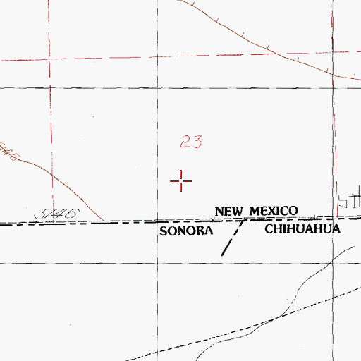 Topographic Map of Bramlett Post Office (historical), NM