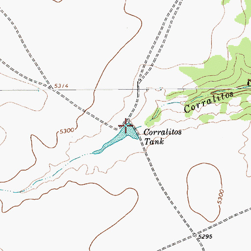 Topographic Map of Correo Post Office (historical), NM