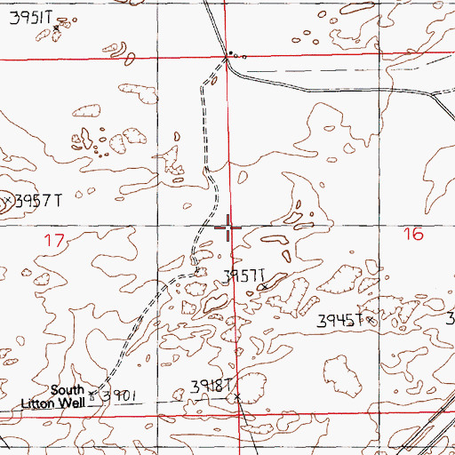 Topographic Map of Canode Post Office (historical), NM