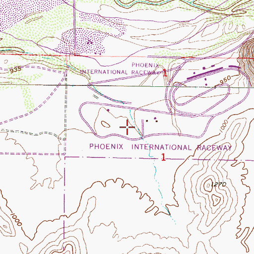 Topographic Map of Phoenix International Raceway, AZ