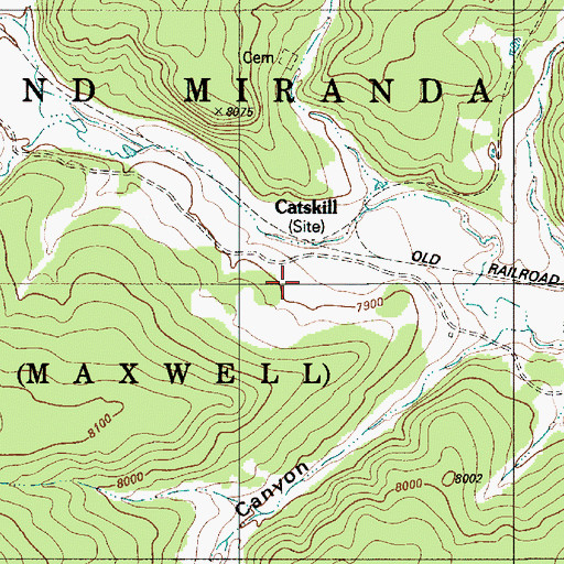 Topographic Map of Catskill Post Office (historical), NM