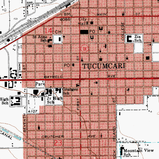 Topographic Map of Douglas Post Office (historical), NM