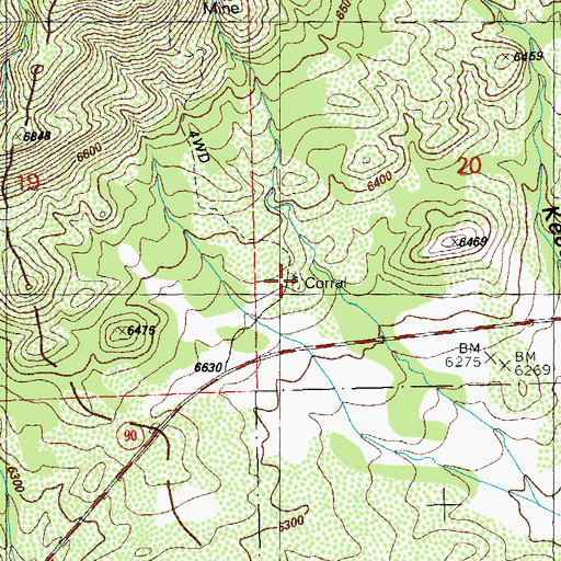 Topographic Map of 00988 Water Well, NM
