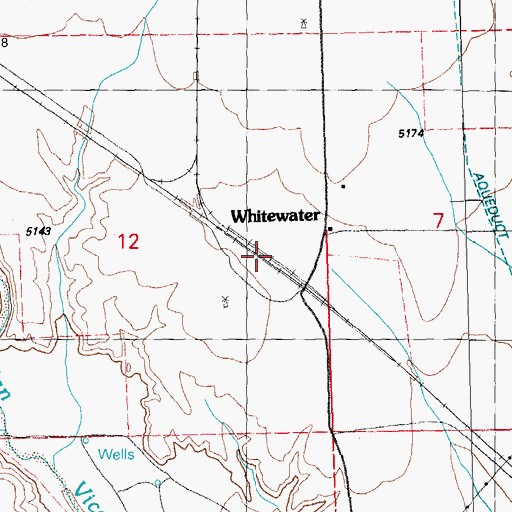 Topographic Map of Whitewater Post Office (historical), NM