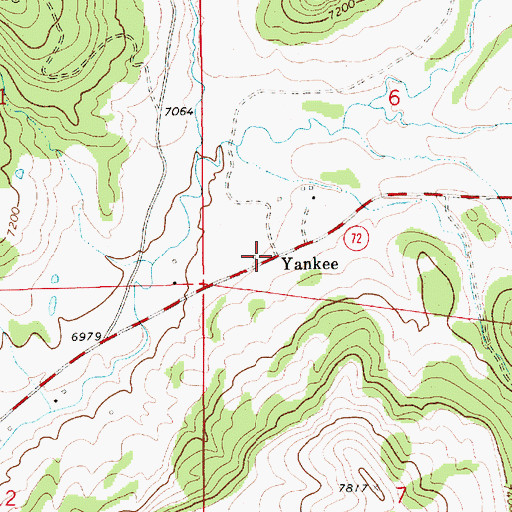Topographic Map of Yankee Post Office (historical), NM