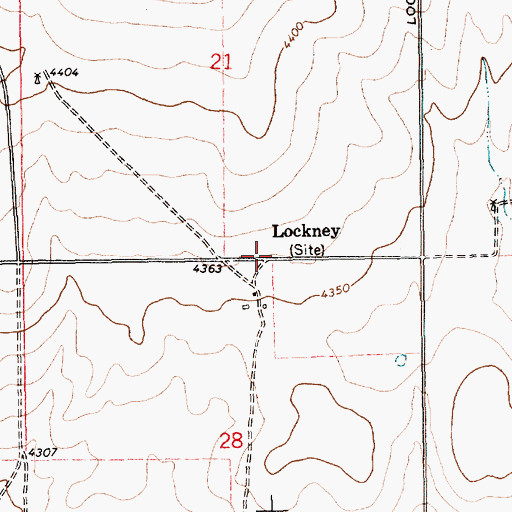 Topographic Map of Lockney Post Office (historical), NM