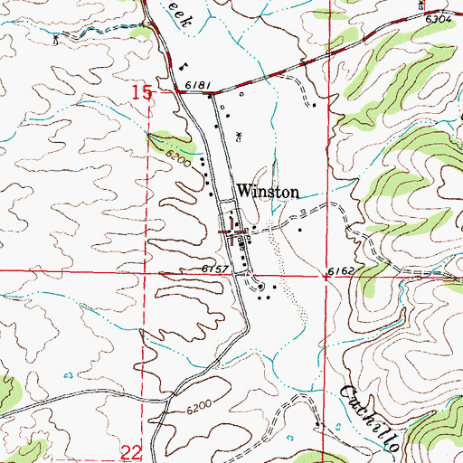 Topographic Map of Winston Post Office, NM