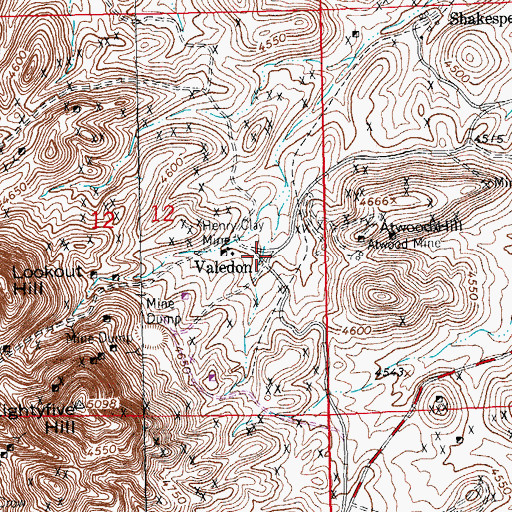 Topographic Map of Valedon Post Office (historical), NM