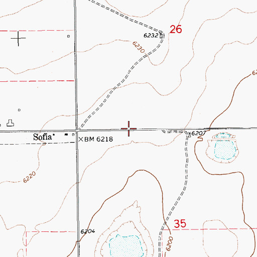 Topographic Map of Sofia Post Office (historical), NM