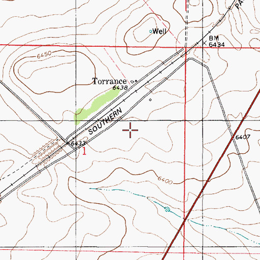 Topographic Map of Torrance Post Office, NM