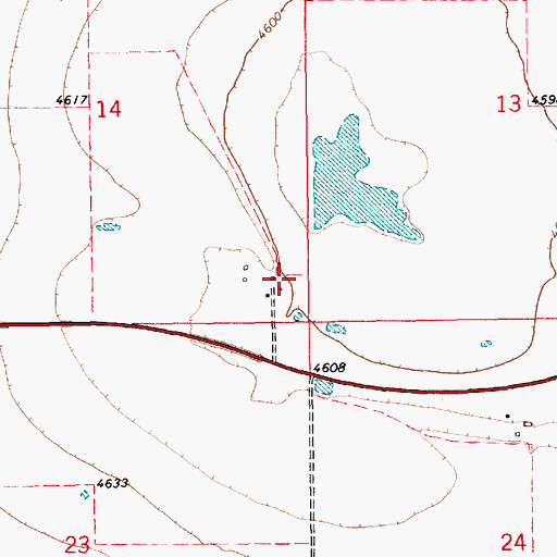 Topographic Map of Pleano Post Office (historical), NM