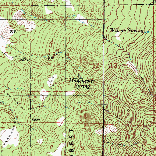 Topographic Map of Manchester Post Office (historical), NM