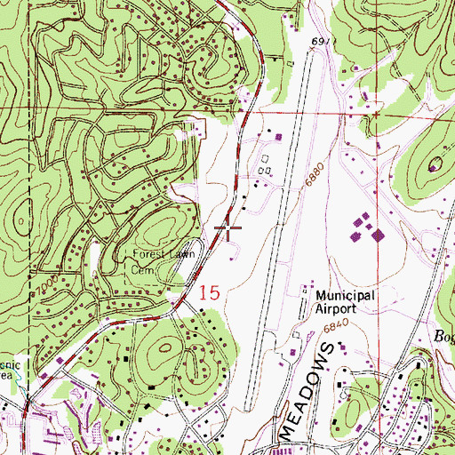 Topographic Map of Ruidoso Post Office, NM