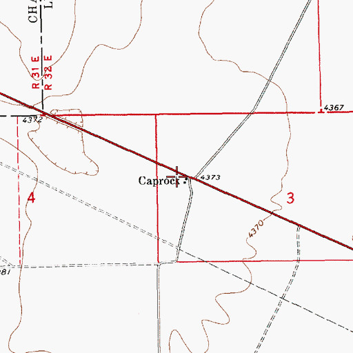 Topographic Map of Caprock Post Office, NM